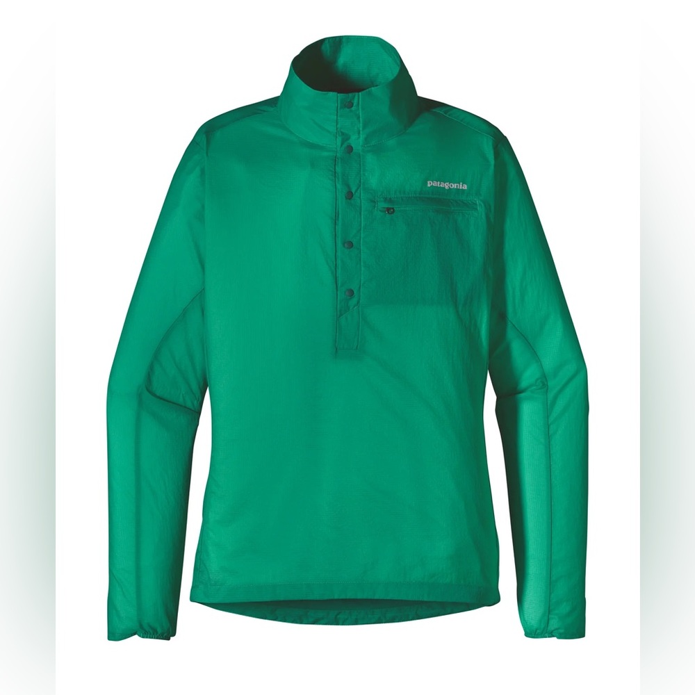 Patagonia Houdini Jacket Half Snap Pullover Green Medium
